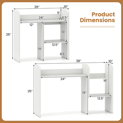 Bibliothèque de bureau extensible avec cubes ouverts, blanc