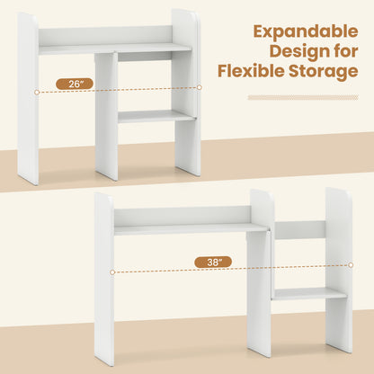 Bibliothèque de bureau extensible avec cubes ouverts, blanc