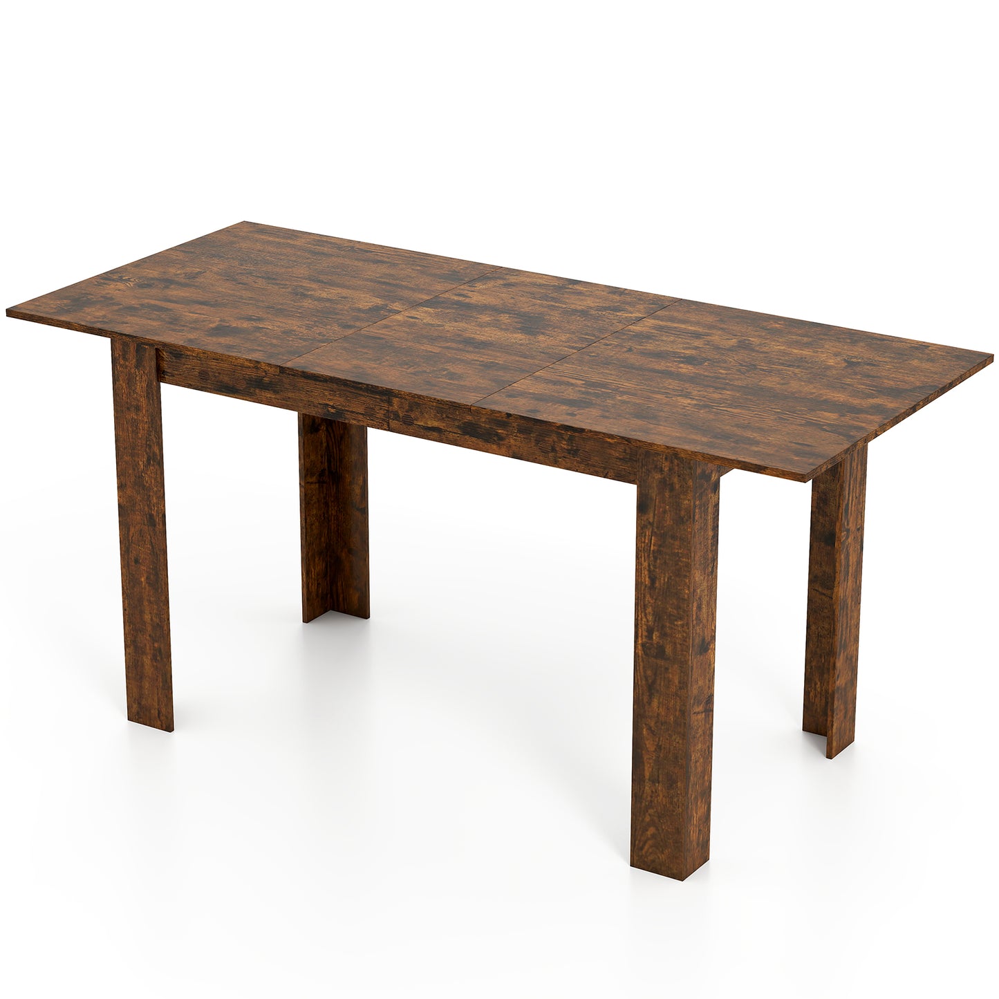 Extendable Dining Table, 47"-62", For 4-8 People, Rustic Brown Dining Tables Rustic Brown at Gallery Canada