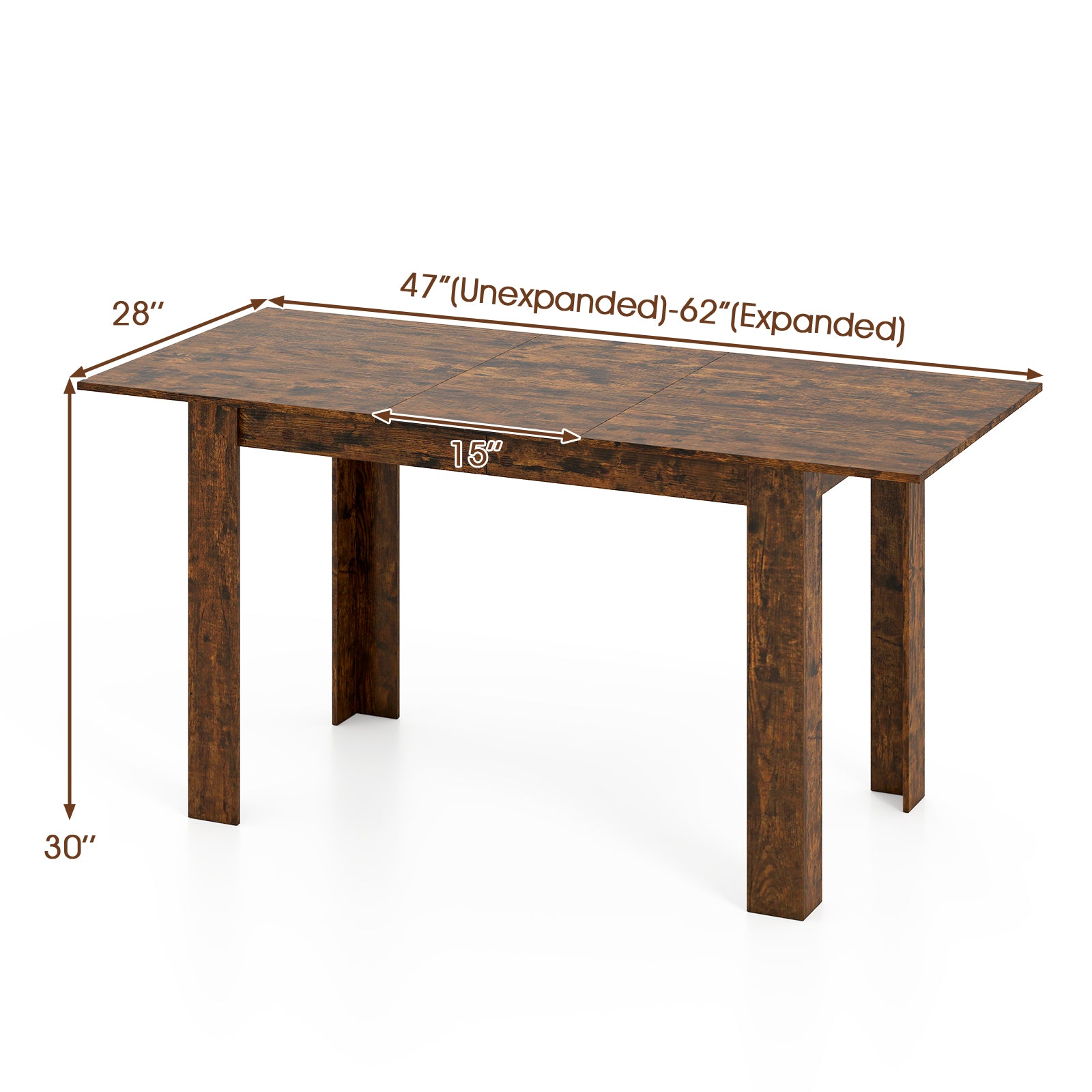 Extendable Dining Table for 4-8 People 47