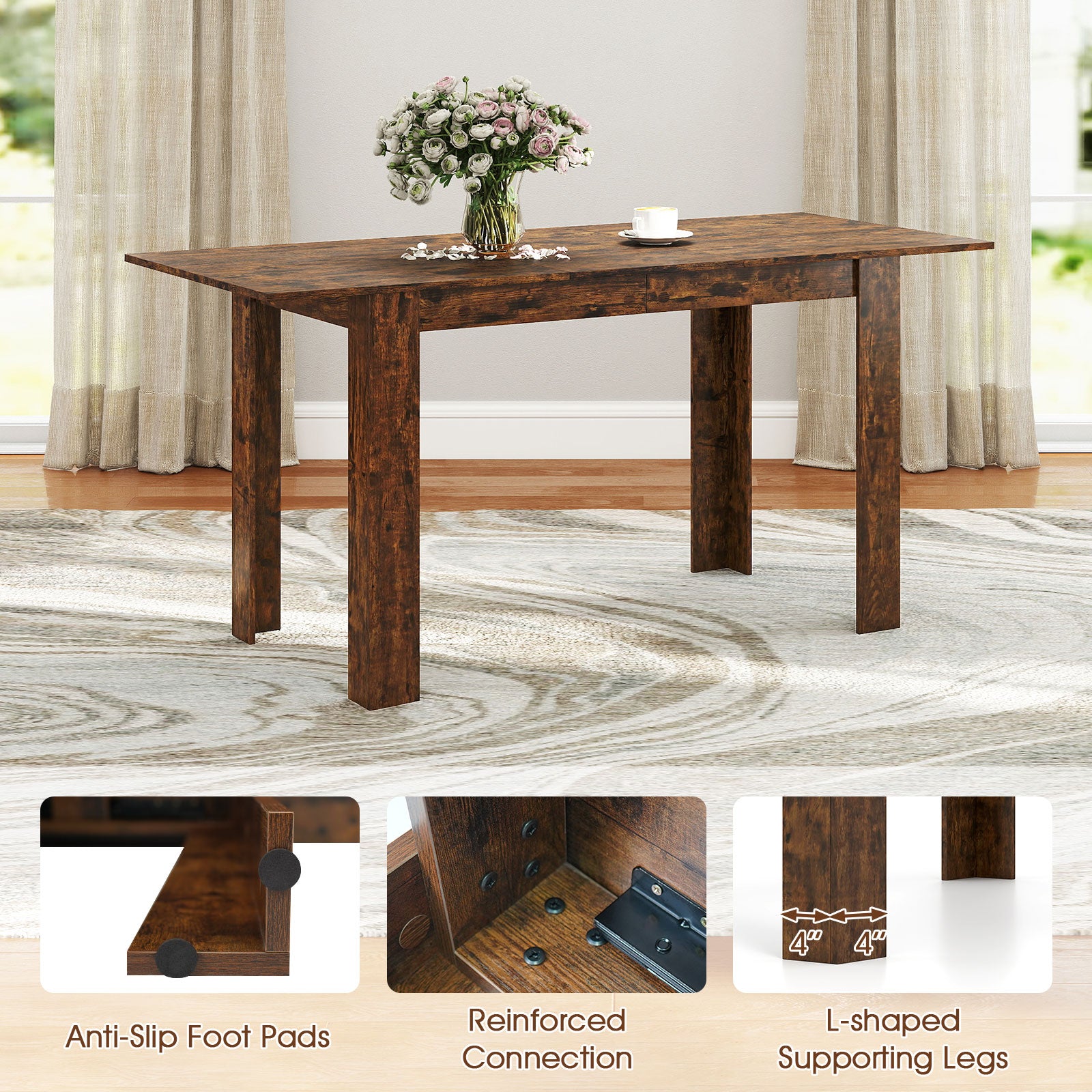 Extendable Dining Table for 4-8 People 47