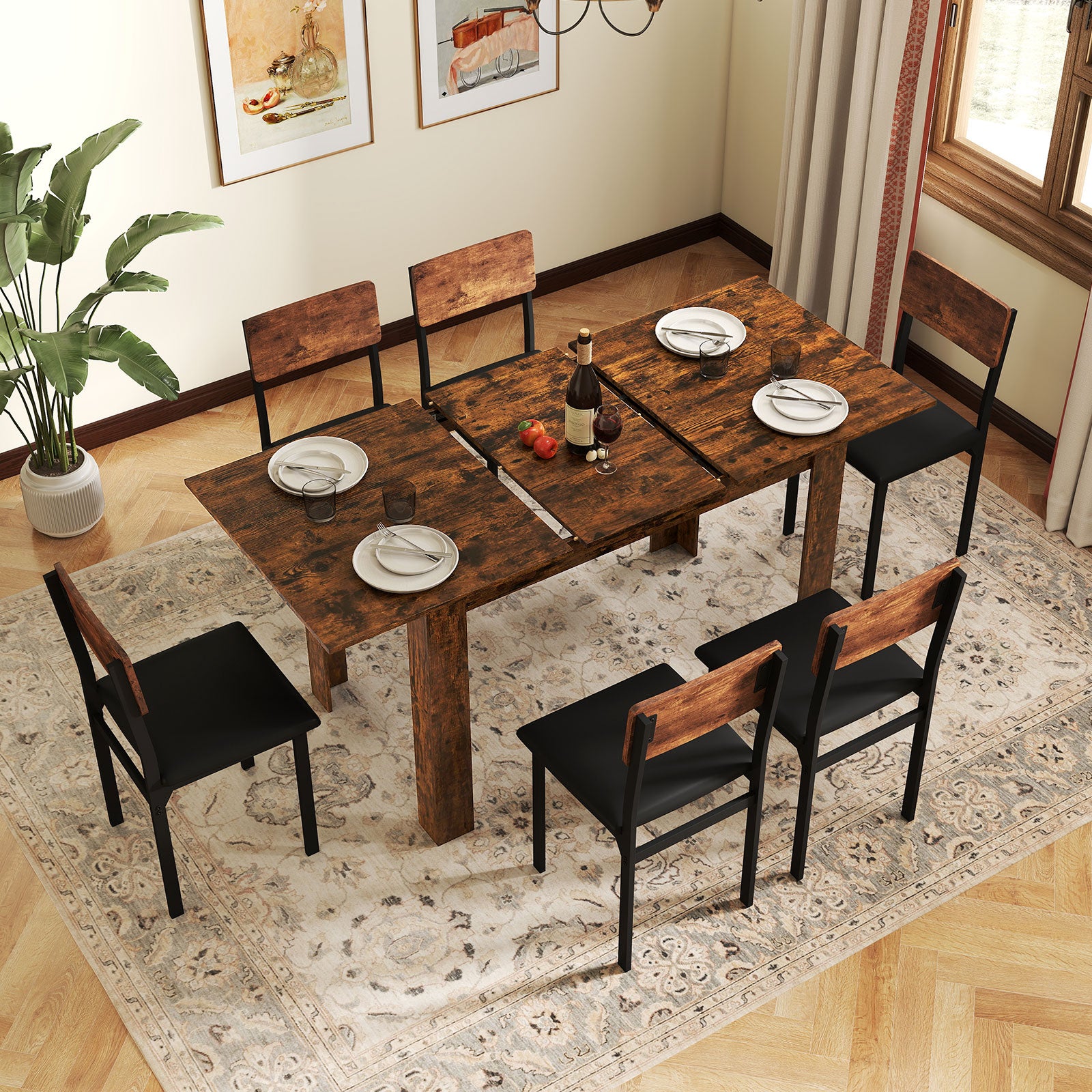 Extendable Dining Table for 4-8 People 47