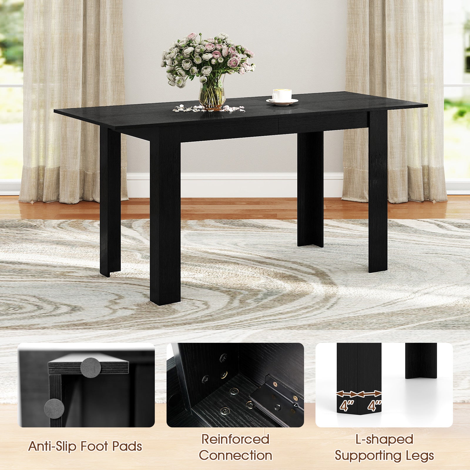 Extendable Dining Table for 4-8 People 47