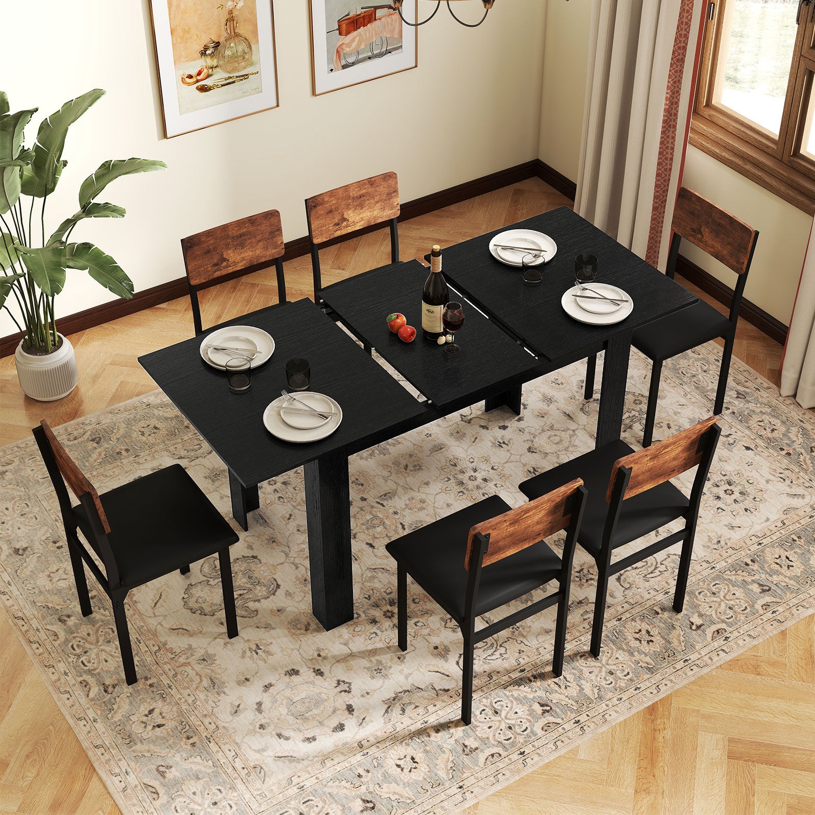 Extendable Dining Table for 4-8 People 47