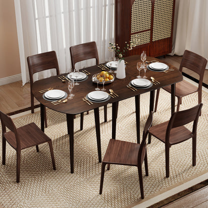 Extendable Dining Table Set, 2 Half-Round 1 Rectangular, Walnut Dining Tables at Gallery Canada