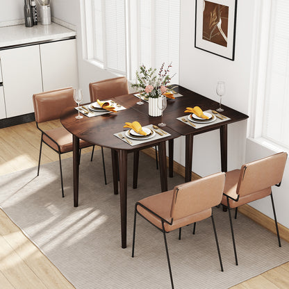 Extendable Dining Table Set, 2 Half-Round 1 Rectangular, Walnut Dining Tables at Gallery Canada
