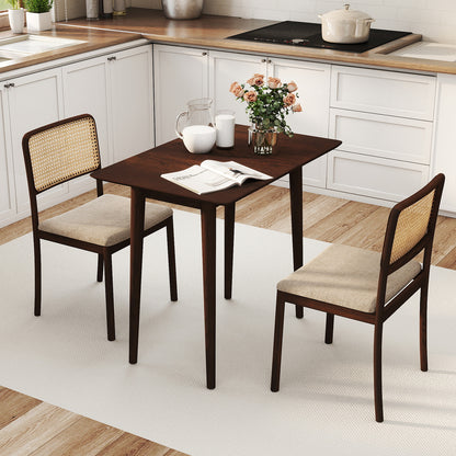 Extendable Dining Table Set, 2 Half-Round 1 Rectangular, Walnut Dining Tables at Gallery Canada