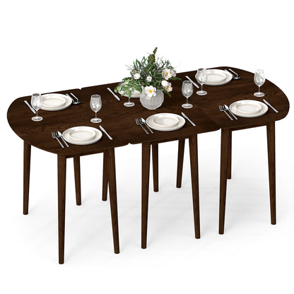 Extendable Dining Table Set, 2 Half-Round 1 Rectangular, Walnut Dining Tables at Gallery Canada