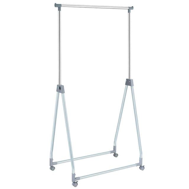 Extendable Foldable Heavy Duty Clothing Rack with Hanging Rod, Silver Clothing & Closet Storage at Gallery Canada