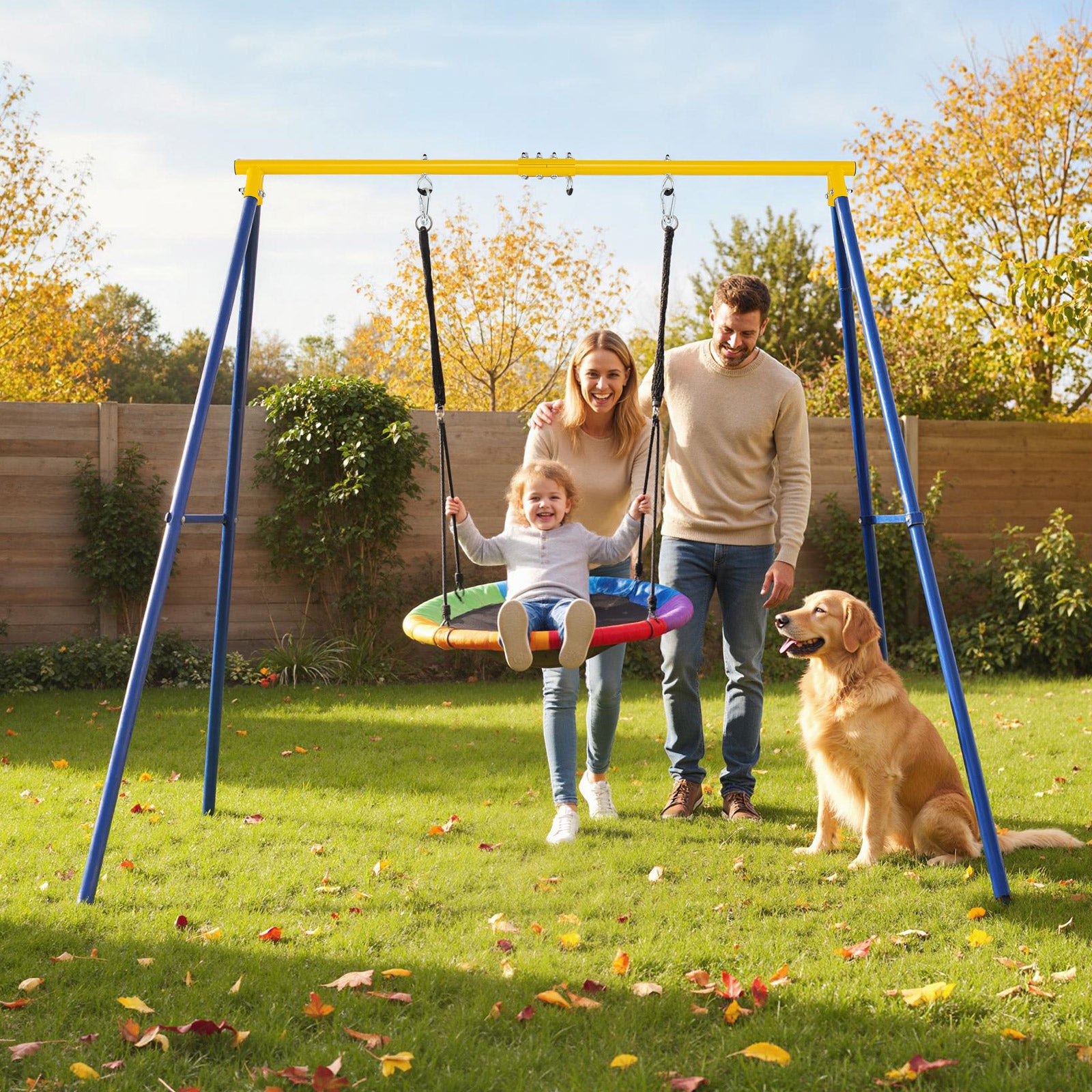 Extra Large Heavy Duty A-Frame Steel Swing Stand, Blue Swing & Playsets at Gallery Canada