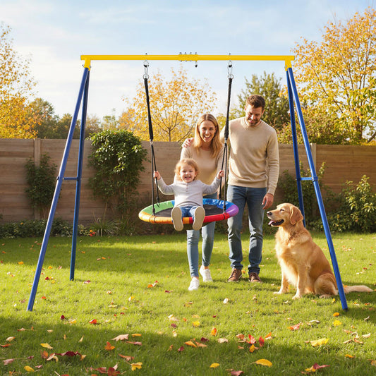 Extra Large Heavy Duty A-Frame Steel Swing Stand, Blue Swing & Playsets Blue at Gallery Canada