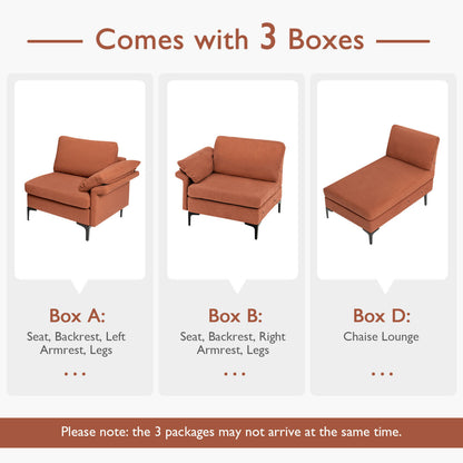 Extra Large Modular L-Shaped Sectional Sofa, Reversible Chaise, 4-5 People, Red Sofas & Loveseats at Gallery Canada