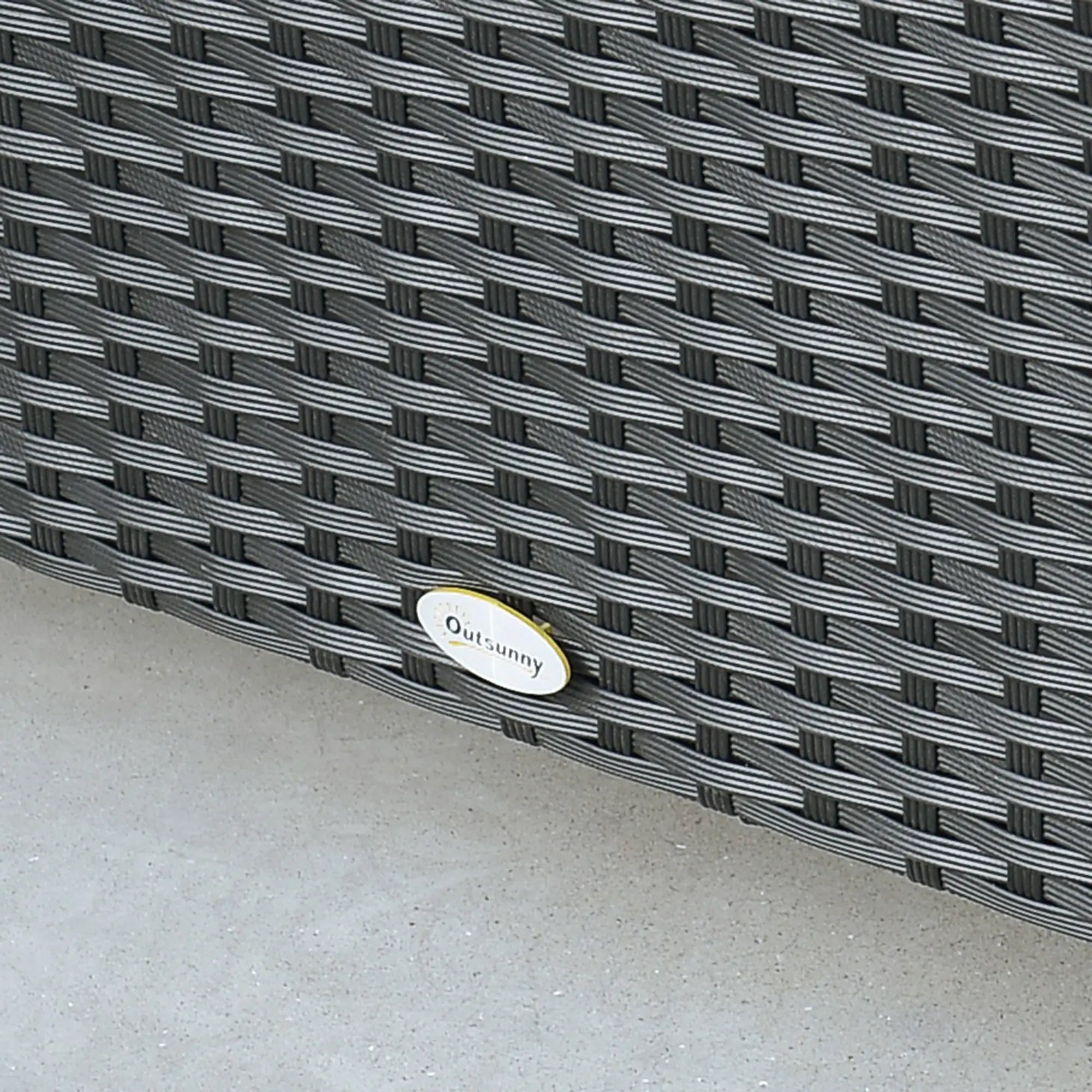 Rattan Coffee Table, Hand-Woven Wicker Furniture, Tempered Glass Top, Black Patio Side Tables at Gallery Canada