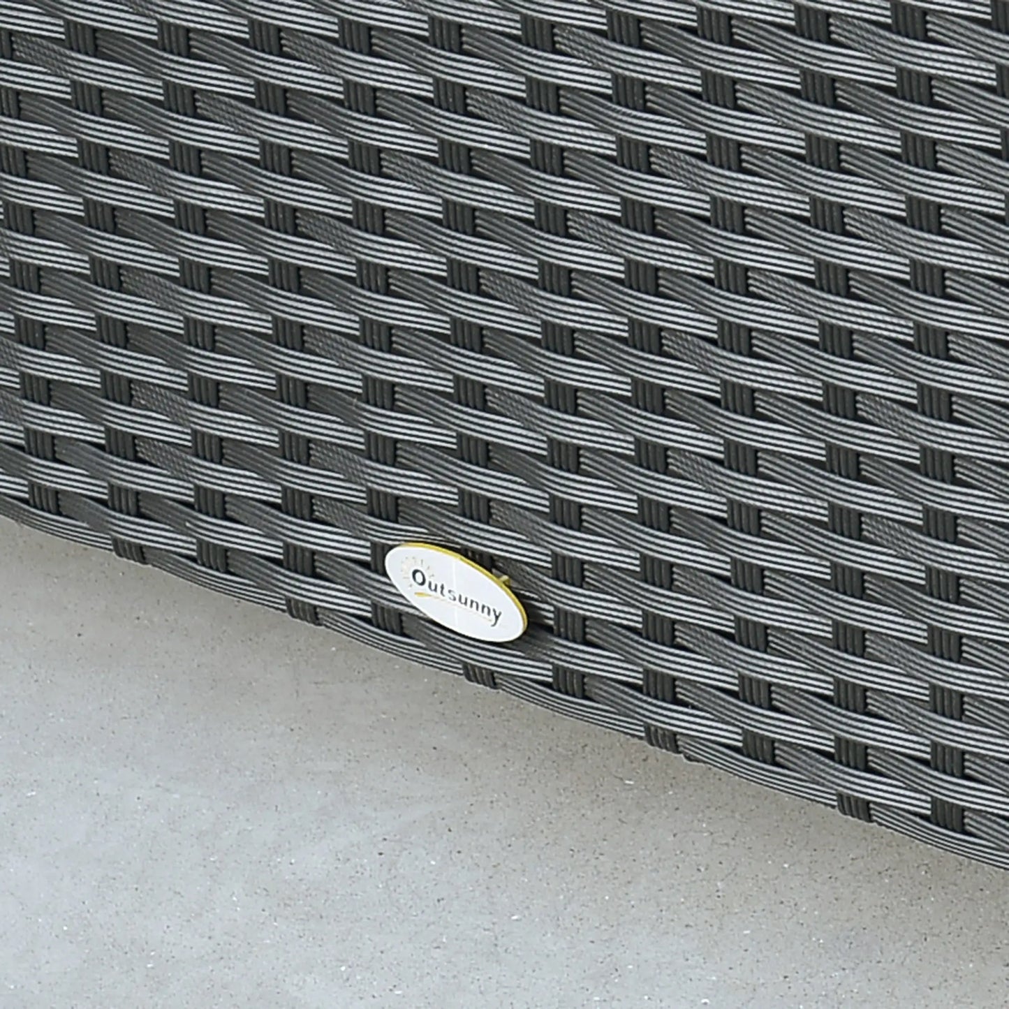 Rattan Coffee Table, Hand-Woven Wicker Furniture, Tempered Glass Top, Black Patio Side Tables at Gallery Canada
