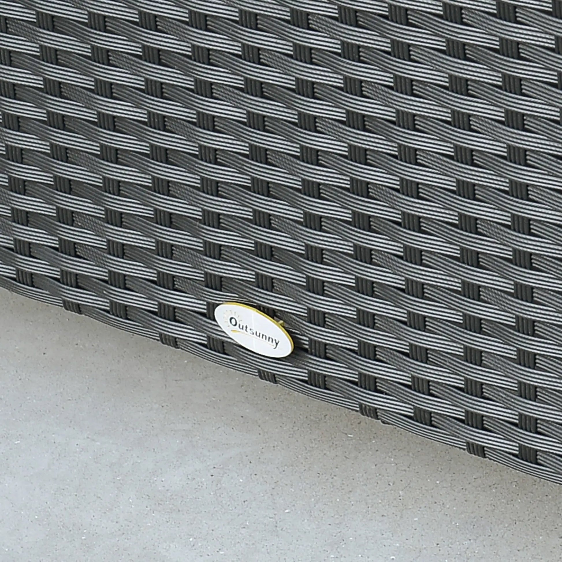 Rattan Coffee Table, Hand-Woven Wicker Furniture, Tempered Glass Top, Black Patio Side Tables at Gallery Canada