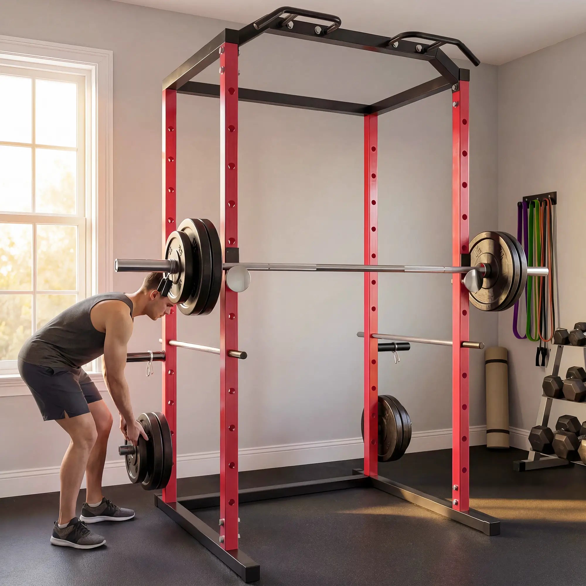 Power Cage, 1000 lbs Capacity, Adjustable Height Squat Rack Power Towers at Gallery Canada
