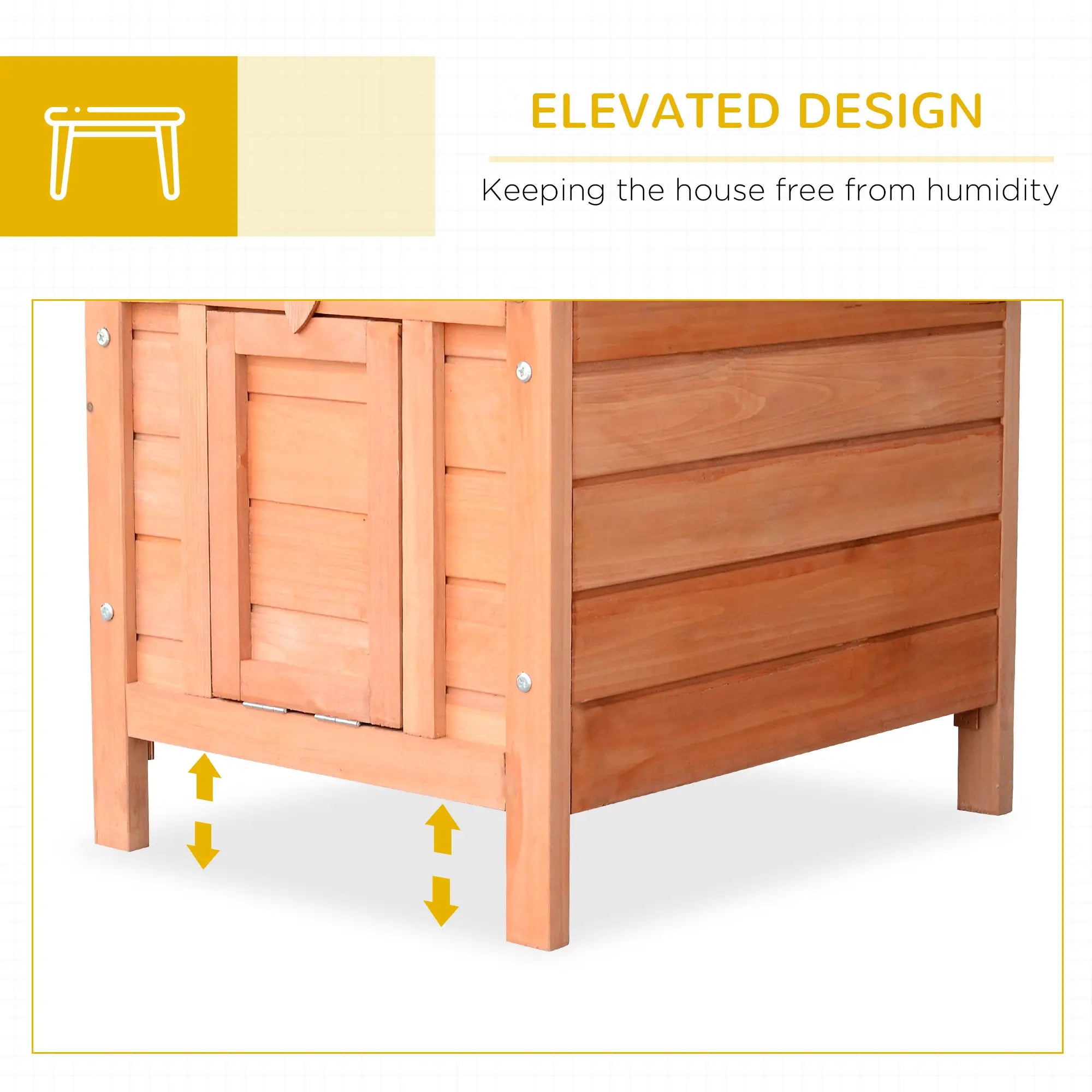 Wooden Rabbit Hutch, Bunny Cage, Outdoor Cat House, 20
