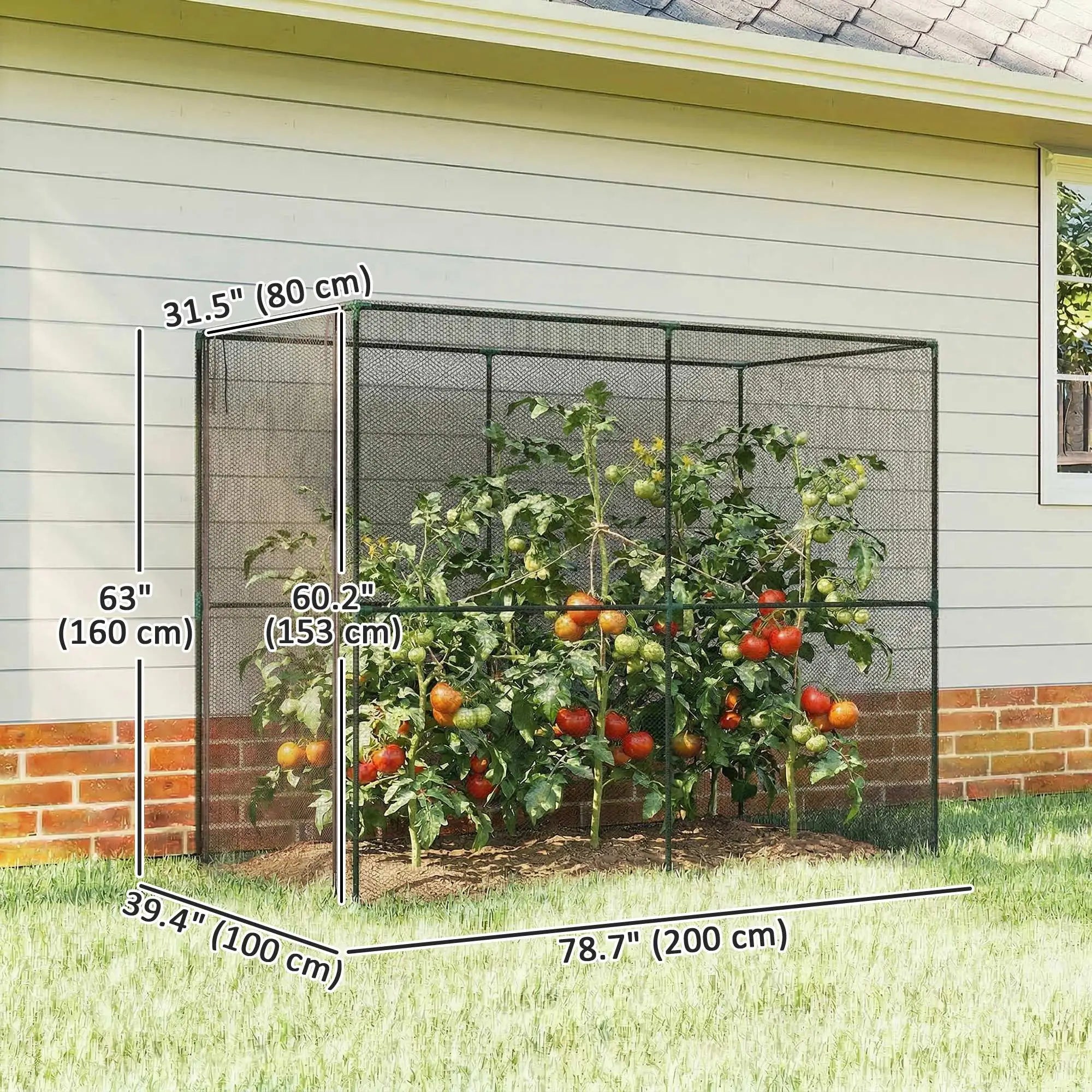 Plant Protection Cage With Zippered Door, Black Crop Cage at Gallery Canada