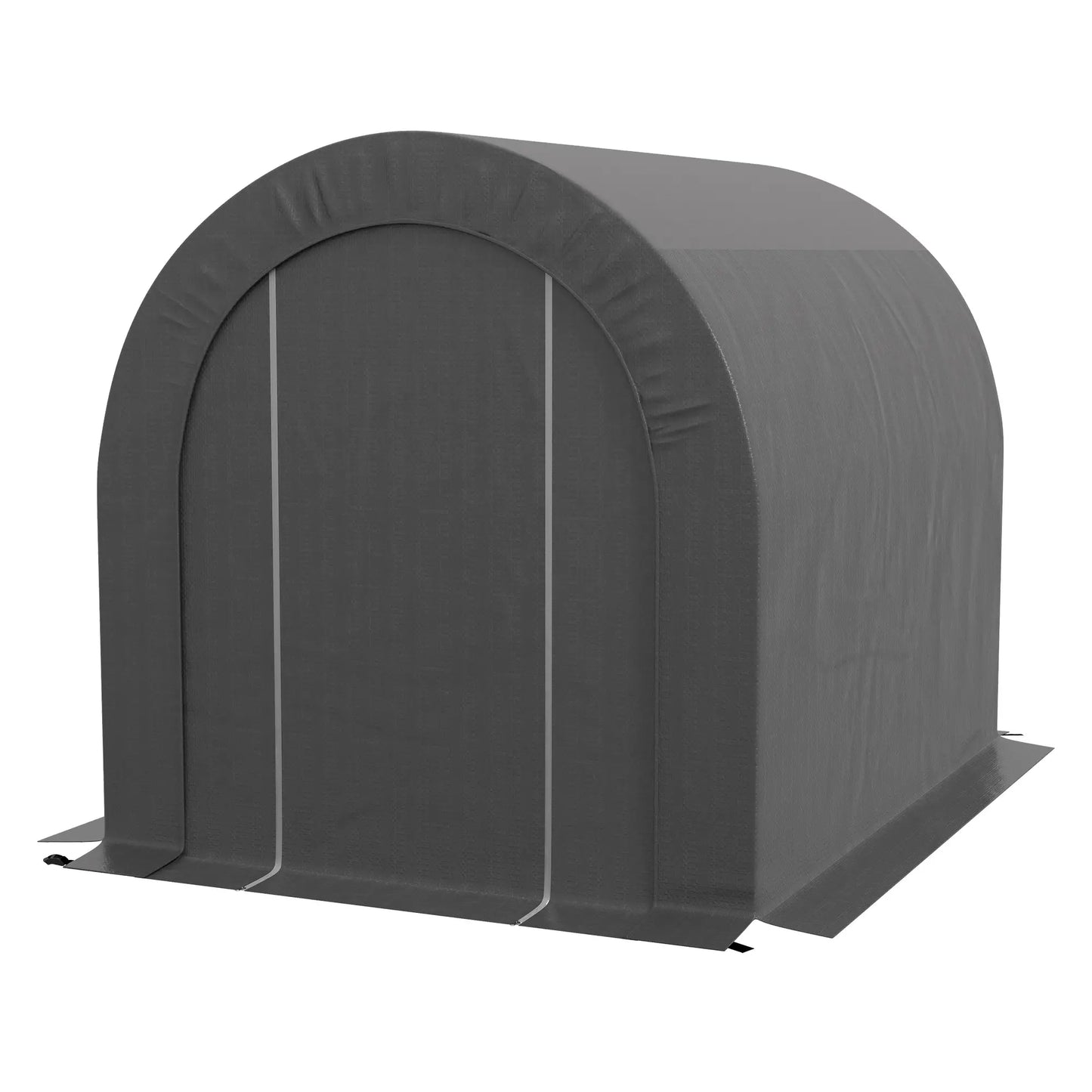 6' x 8' Outdoor Storage Shed, Heavy Duty Galvanized Steel, Dark Grey Sheds Dark Grey, Silver at Gallery Canada