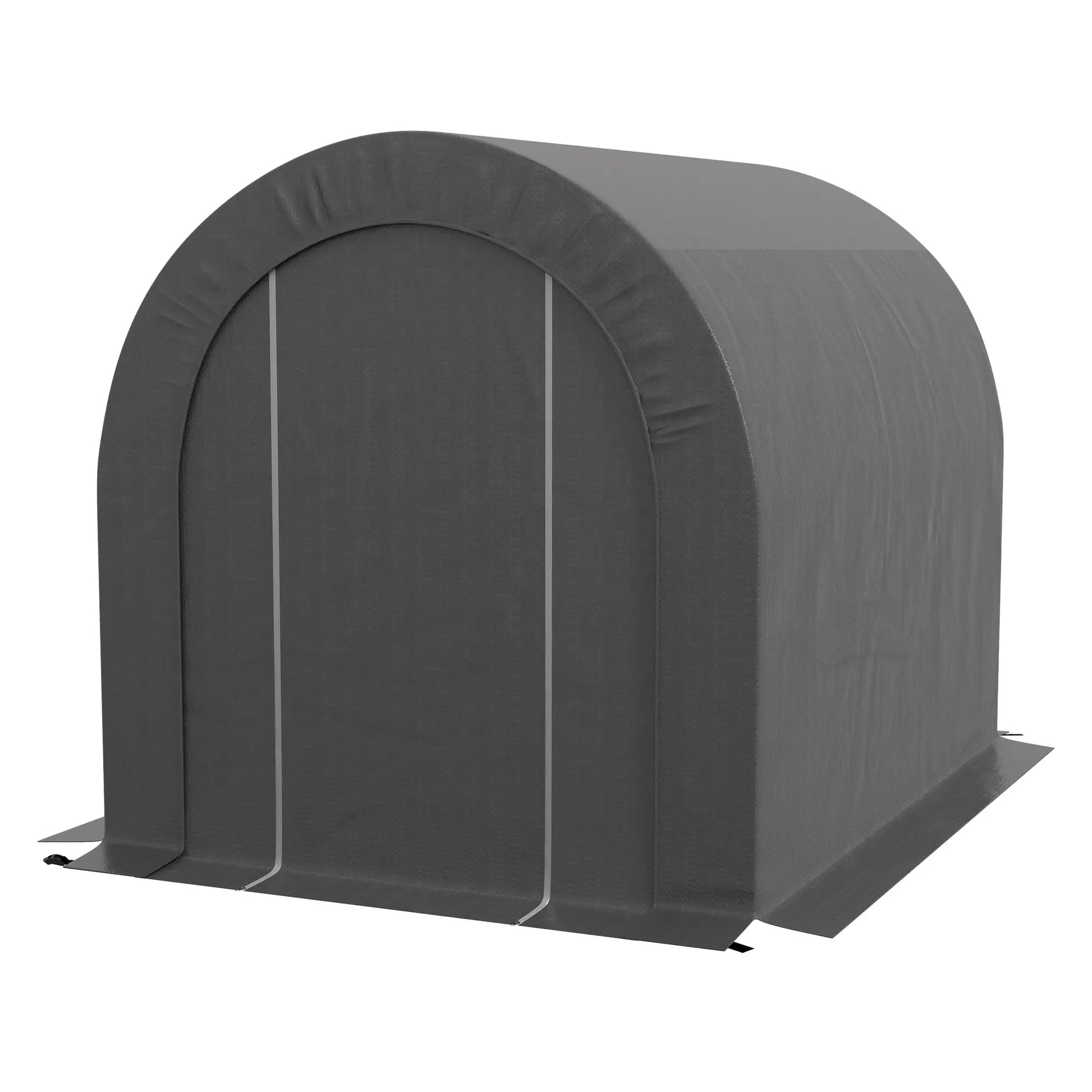 6' x 8' Outdoor Storage Shed, Heavy Duty Galvanized Steel, Dark Grey Sheds Dark Grey, Silver at Gallery Canada
