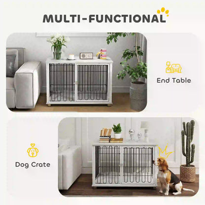 Dog Crate Furniture, Washable Cushion, Adjustable Feet, Medium Size, Grey Houses, Kennels & Pens at Gallery Canada