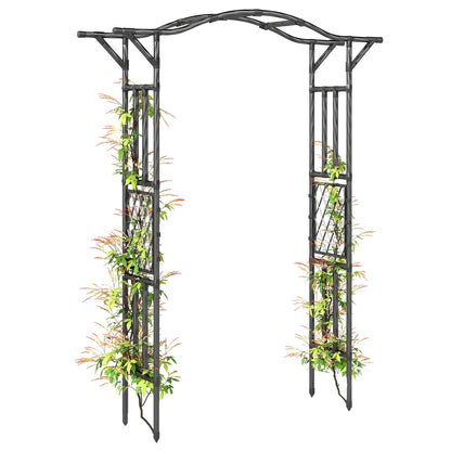Garden Arch Trellis Arbor With Extended Top, 66.9" x 15.7" x 90.6", Black Garden Arches at Gallery Canada