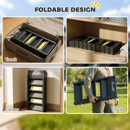 Foldable Dog Ramp With Anti-Slip Steps, Pet Stairs For Senior Pets, Black Dog Stairs at Gallery Canada