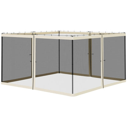 Replacement Mosquito Netting, Gazebo 12' x 12', Cream White, Black Gazebo Sidewalls at Gallery Canada
