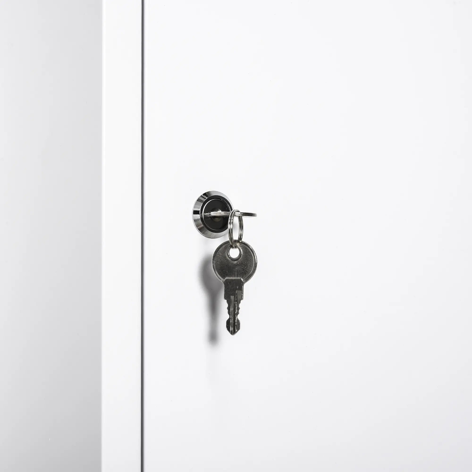 Wall Mount Medicine Cabinet, 3 Tier Steel, Lockable with 2 Keys, White Wall Mounted Cabinets at Gallery Canada