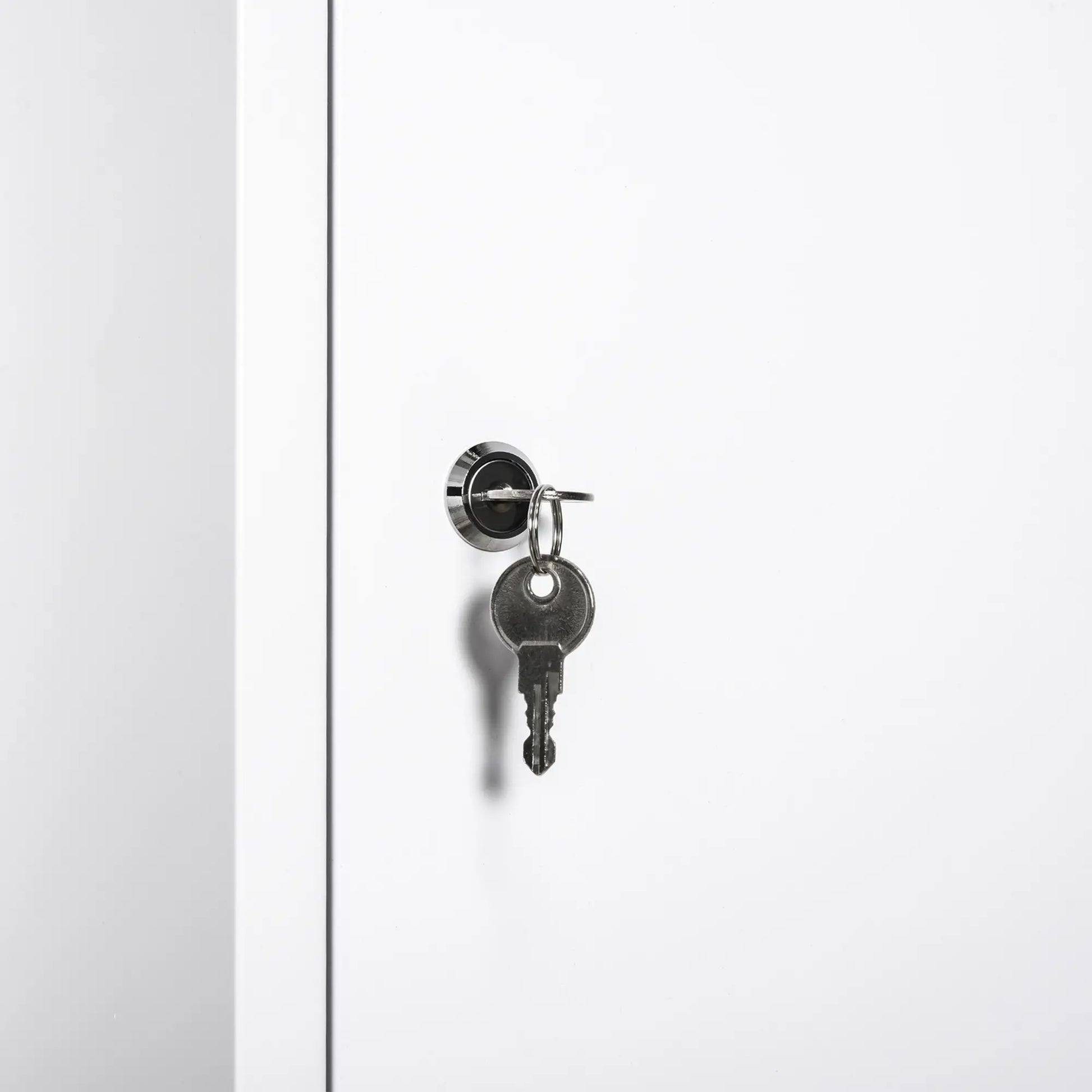 Wall Mount Medicine Cabinet, 3 Tier Steel, Lockable with 2 Keys, White Wall Mounted Cabinets at Gallery Canada