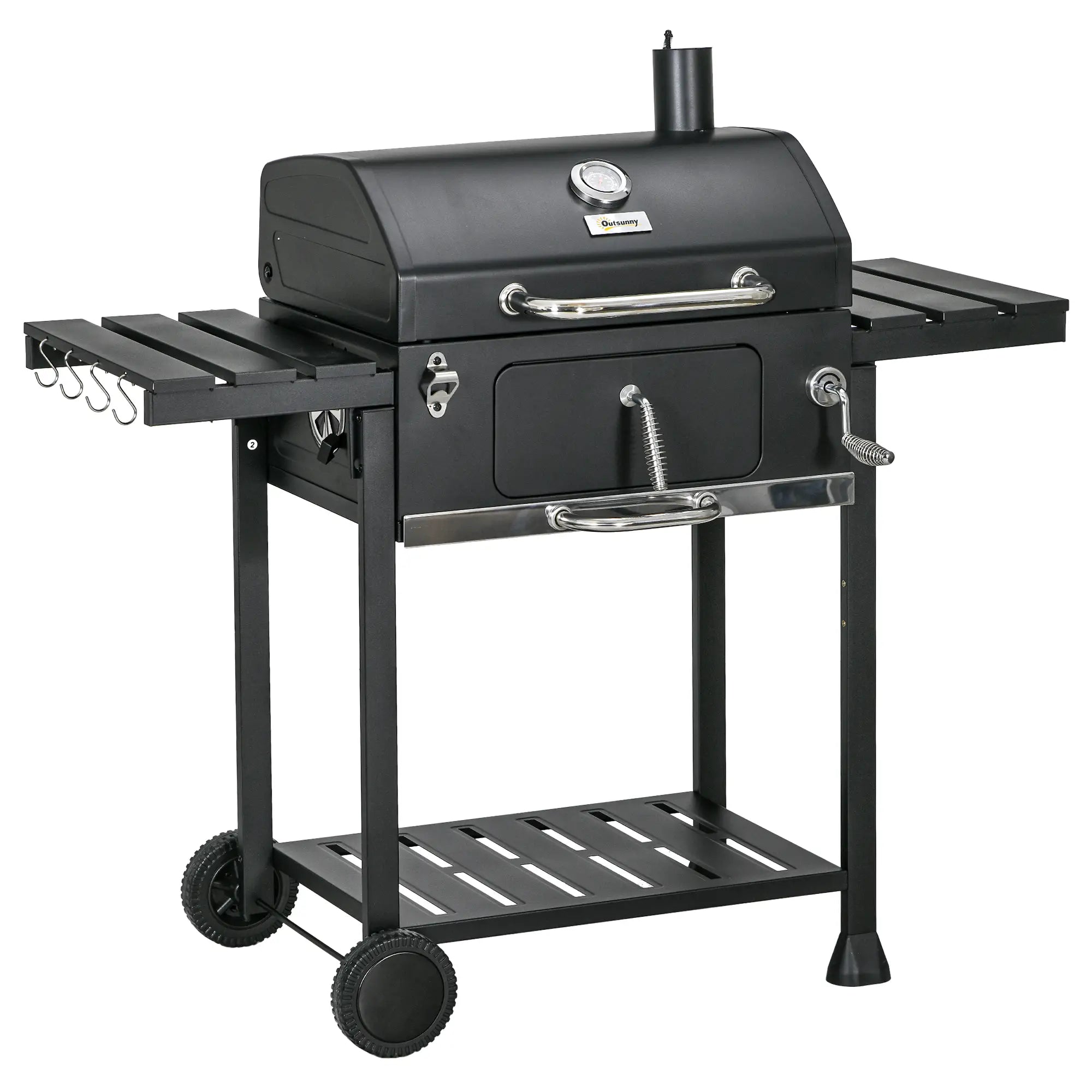 Charcoal BBQ Grill Smoker With Adjustable Pan, Galvanised Steel Shell Charcoal BBQ Grils at Gallery Canada
