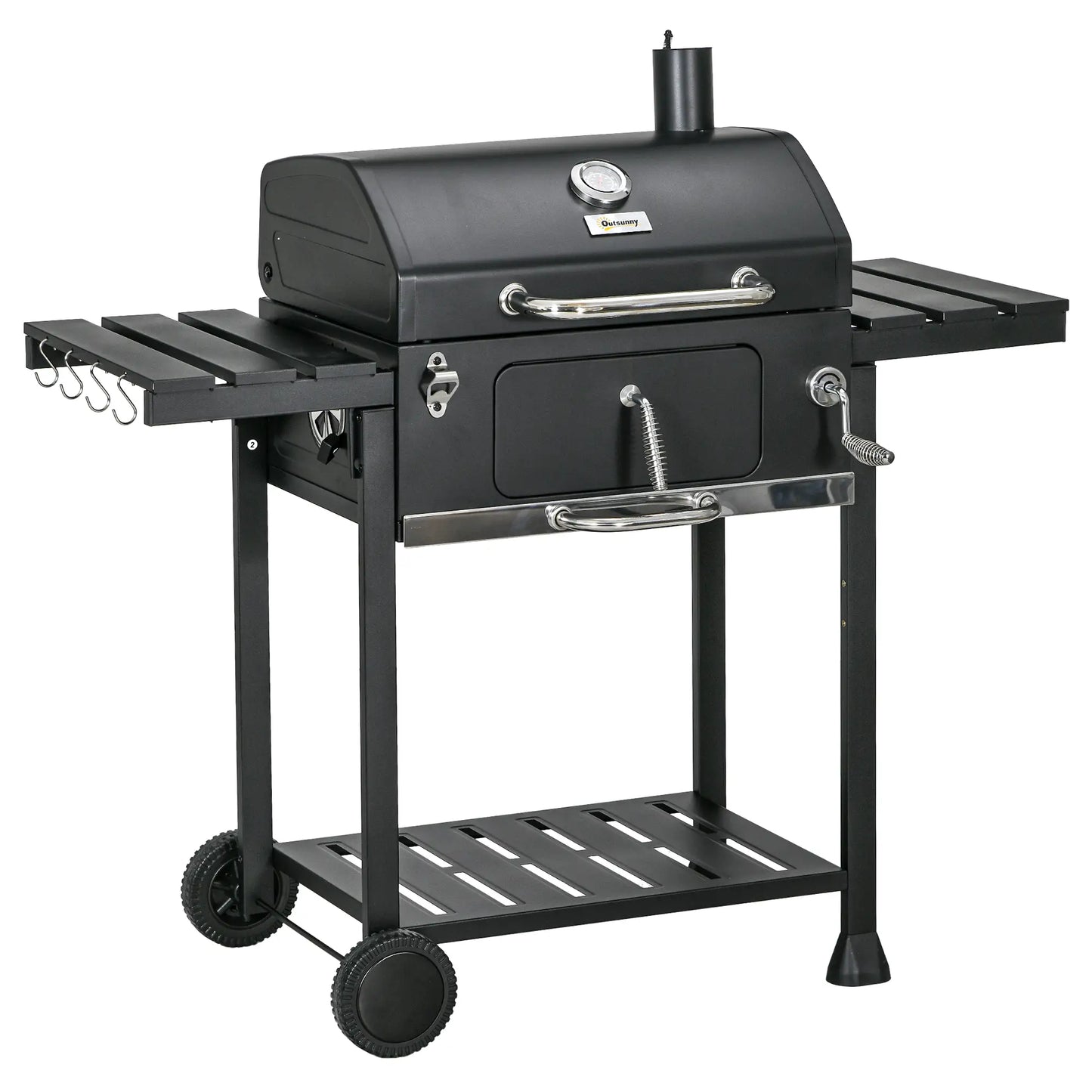 Charcoal BBQ Grill Smoker With Adjustable Pan, Galvanised Steel Shell Charcoal BBQ Grils at Gallery Canada