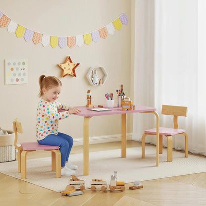 Kids Table and 2 Chair Set, Multi-Activity Furniture, Pink Kids Table Sets at Gallery Canada