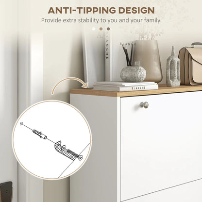 Shoe Storage, 3 Flip Drawers, Adjustable Shelves, 24 Pairs, White Shoe Storage Cabinets & Racks at Gallery Canada