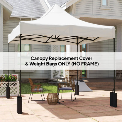 10' x 10' Replacement Canopy Top, Pop Up Tent, UPF50+, White