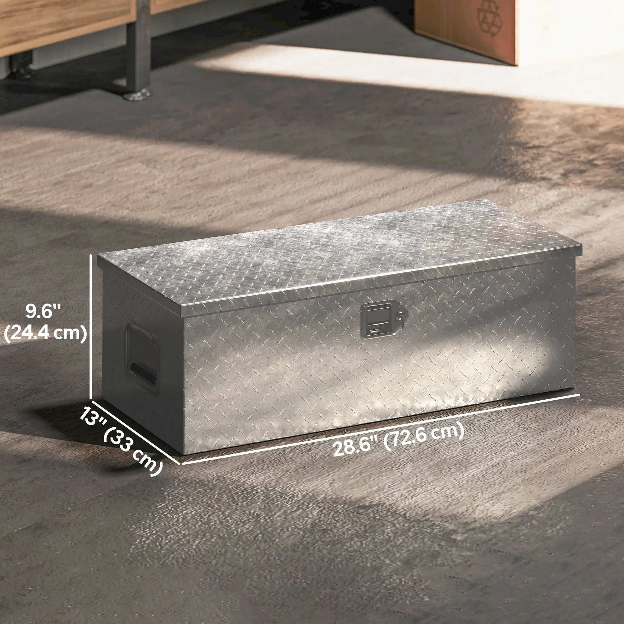 30 Inch Truck Bed Tool Box, Heavy Duty Aluminum Diamond Plate Trailer Tongue Box Tool Organizers at Gallery Canada