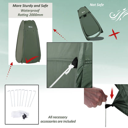 Green Popup Shower Tent, Portable Changing Room, Green Camping Tents at Gallery Canada