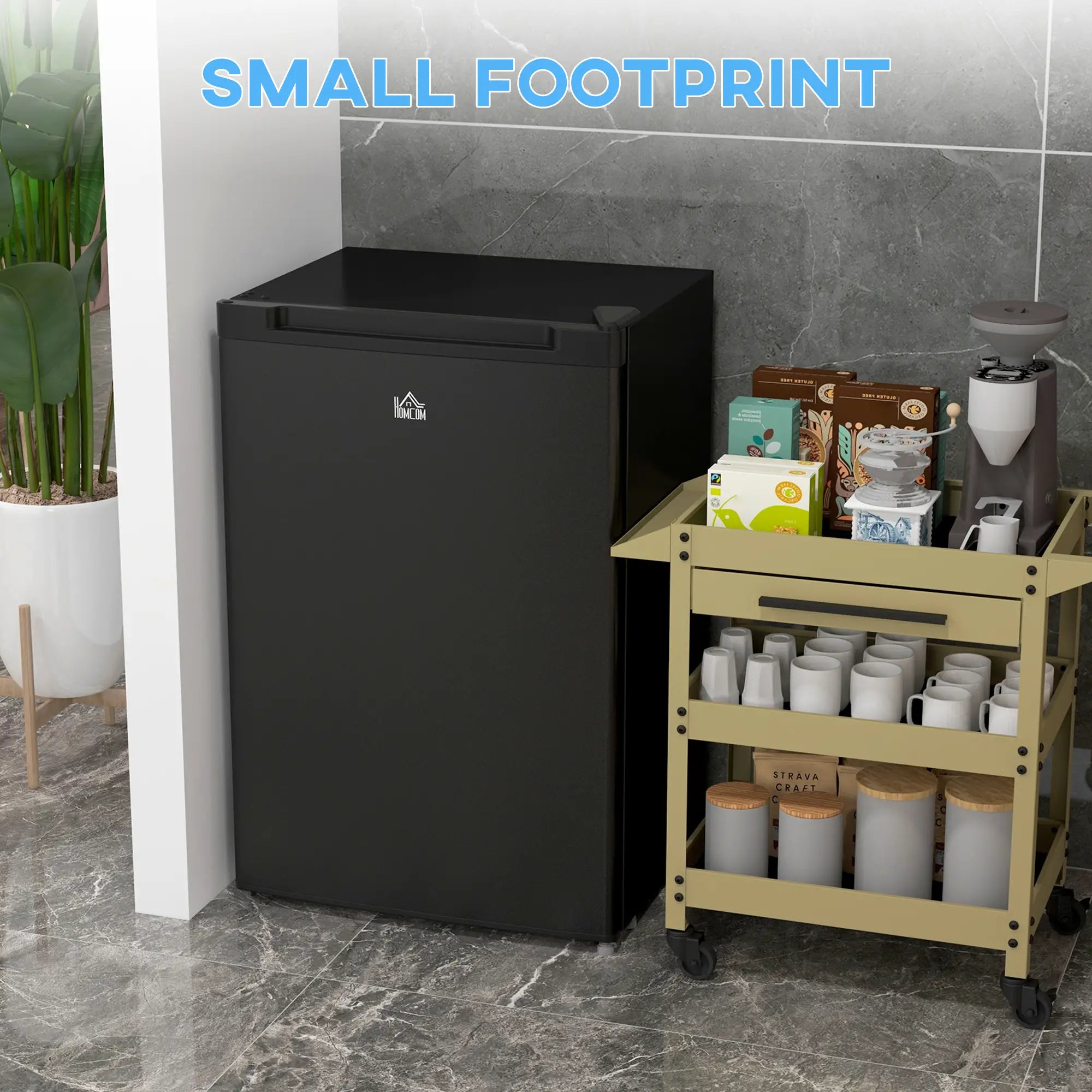 3 Cu.Ft Upright Freezer, Reversible Door, Adjustable Thermostat, Black Small Kitchen Appliances at Gallery Canada