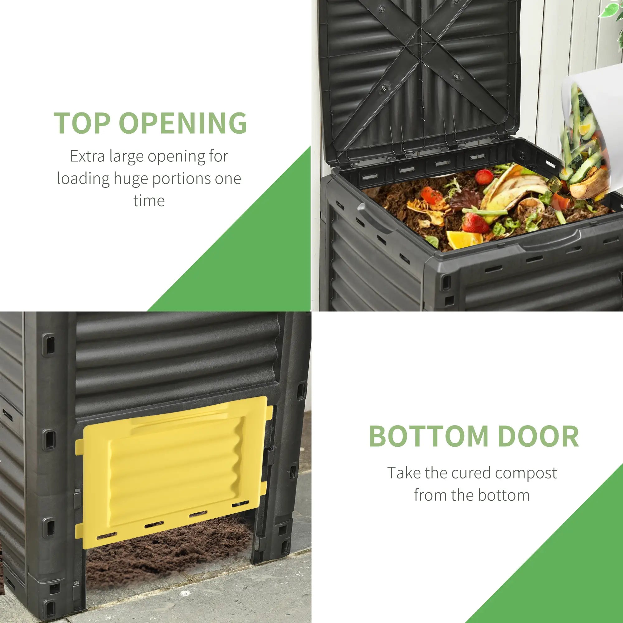 Large Outdoor Compost Bin, 80 Gallon, Fast Soil Creation, Yellow Outdoor Compost Bin at Gallery Canada