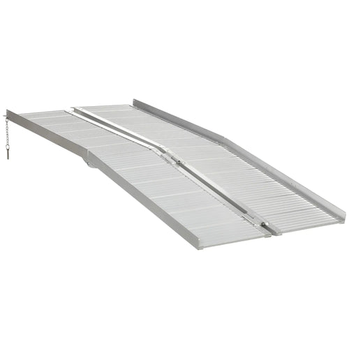 Textured Aluminum Folding Wheelchair Ramp, Portable 6'