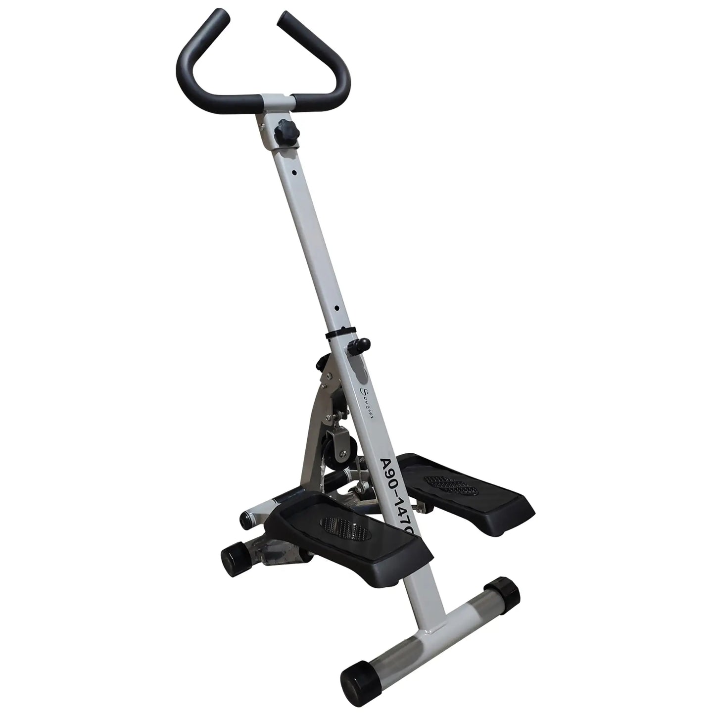 Height Adjustable Stair Stepper, LCD Monitor, Black Aerobic Equipment Black and Grey at Gallery Canada