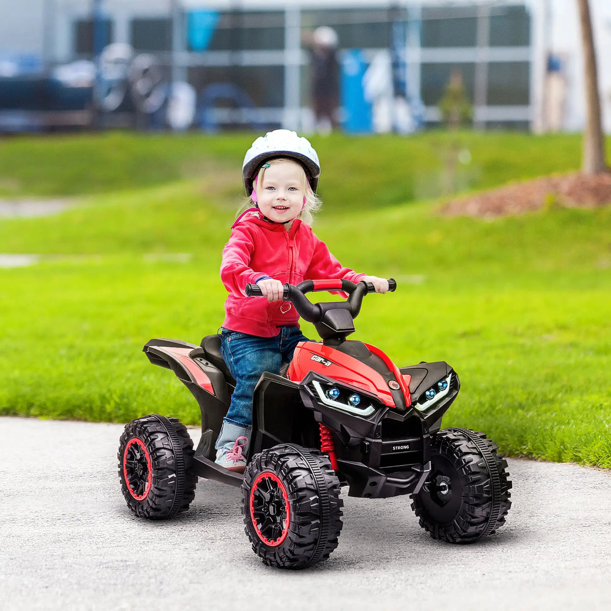 Kids 4 Wheeler Quad, Music, Headlights, High Low Speed, 3-5 Years, Red Electric Toy Cars at Gallery Canada