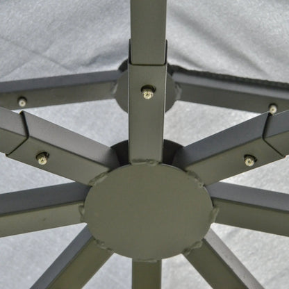 10' x 10' Steel Outdoor Gazebo, Removable Mesh Curtains, Grey Gazebos at Gallery Canada
