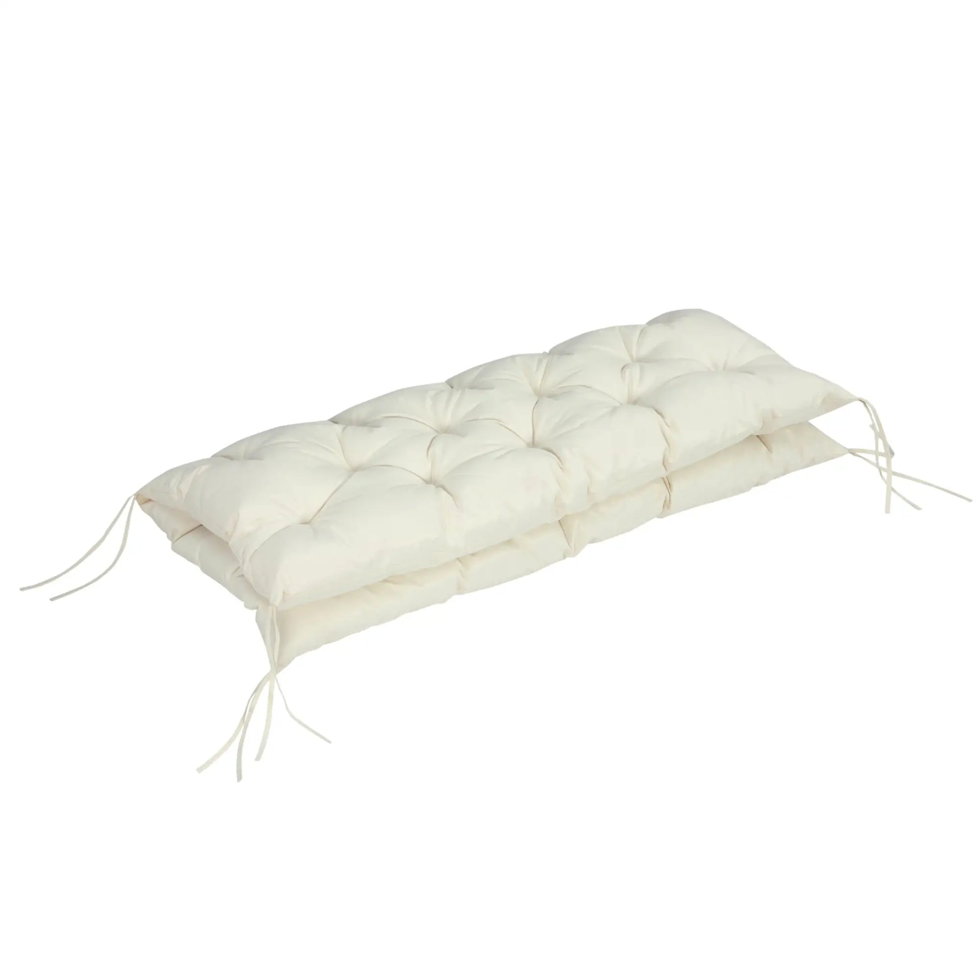 2 Seater Garden Bench Cushion, Outdoor Non-Slip Pad, 52" x 43" x 4", Beige Patio Chair Cushions at Gallery Canada