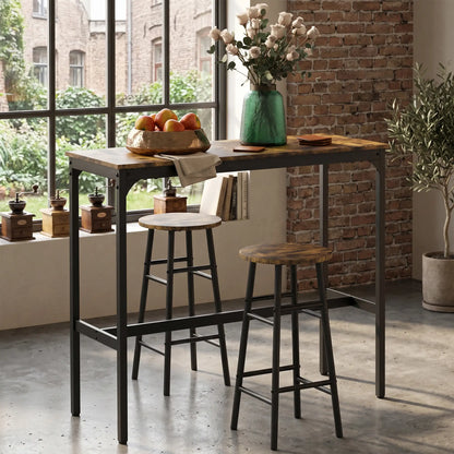 Counter Height Bar Table And Chairs Set, 2-Piece Dining Set