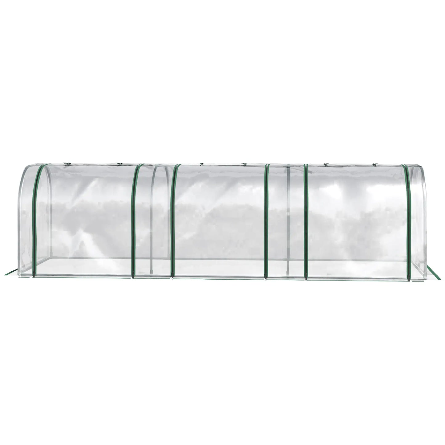 10' x 3' x 2.5' Mini Tunnel Greenhouse, 3 Zipped Doors, Clear Mini Greenhouses at Gallery Canada