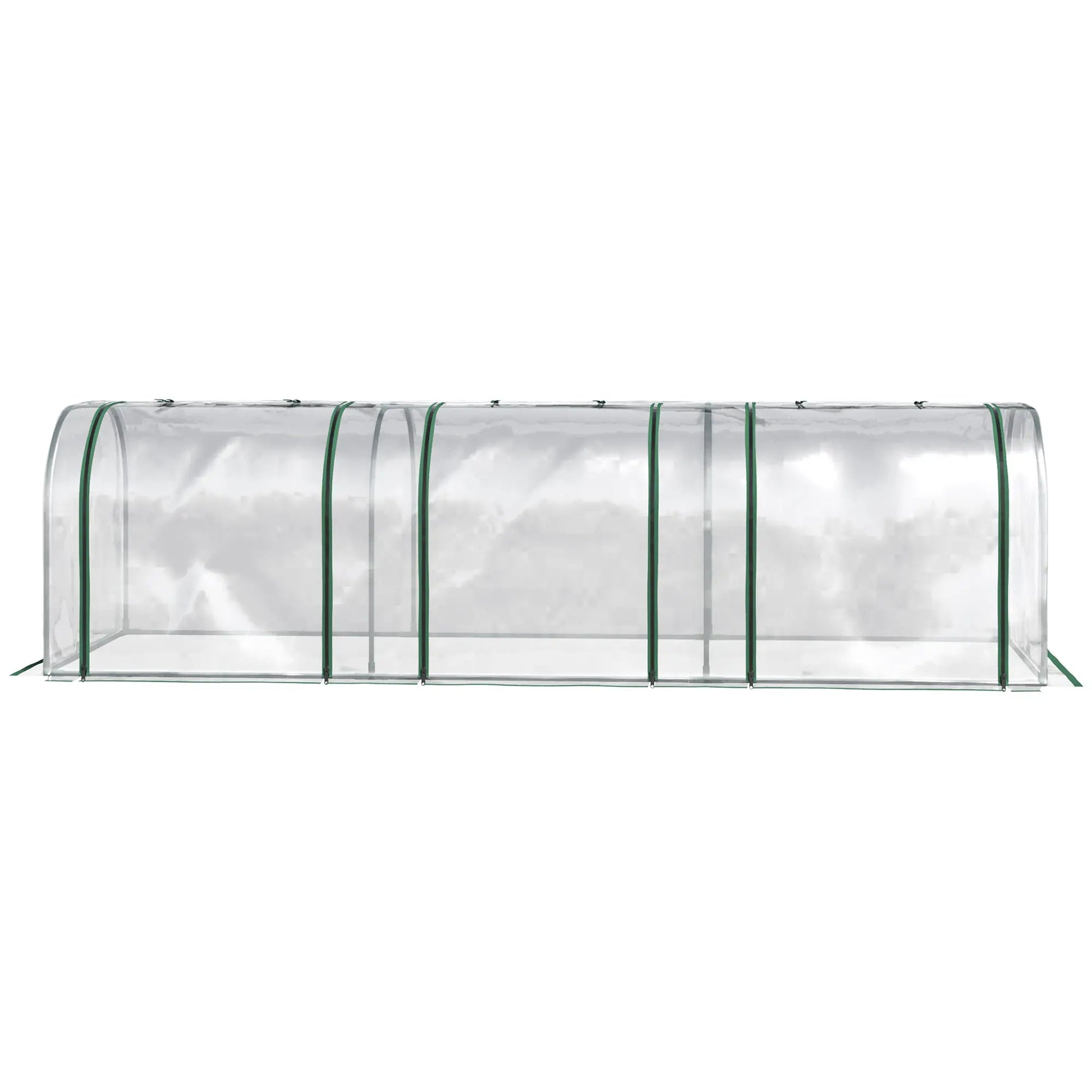 10' x 3' x 2.5' Mini Tunnel Greenhouse, 3 Zipped Doors, Clear Mini Greenhouses at Gallery Canada
