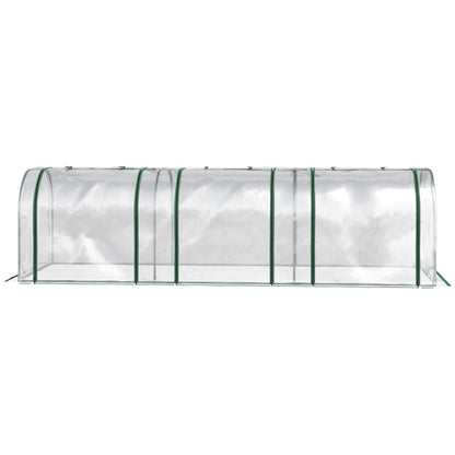 10' x 3' x 2.5' Mini Tunnel Greenhouse, 3 Zipped Doors, Clear Mini Greenhouses at Gallery Canada