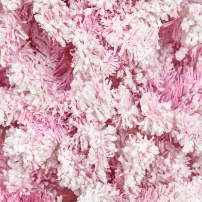 7.5 FT Snow Flocked Artificial Christmas Tree, Pencil Design, Pink Pencil Christmas Trees at Gallery Canada