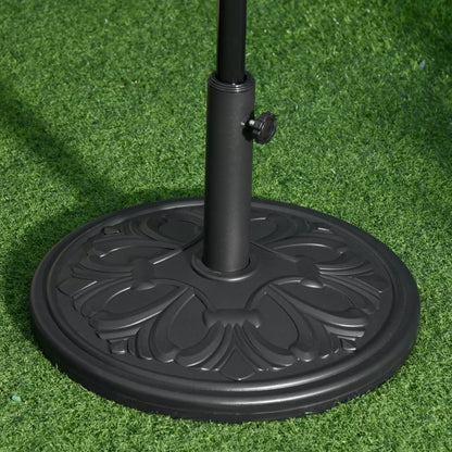 29lbs Heavy Duty Umbrella Base, 19" Round Parasol Stand, HDPE Cement, Black Umbrella Bases at Gallery Canada